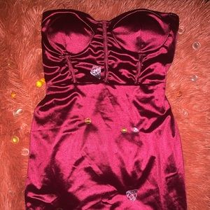 Mini burgundy dress from fashion nova